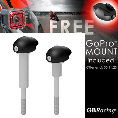GBRacing Bullet Frame Sliders (Street) for Kawasaki ZX-4R RR with FREE GoPro™ Camera Mount