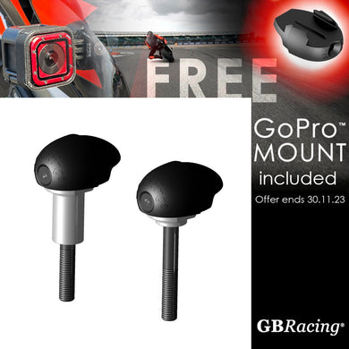 GBRacing Bullet Frame Sliders (Race) for Kawasaki ZX-10R with FREE GoPro™ Camera Mount