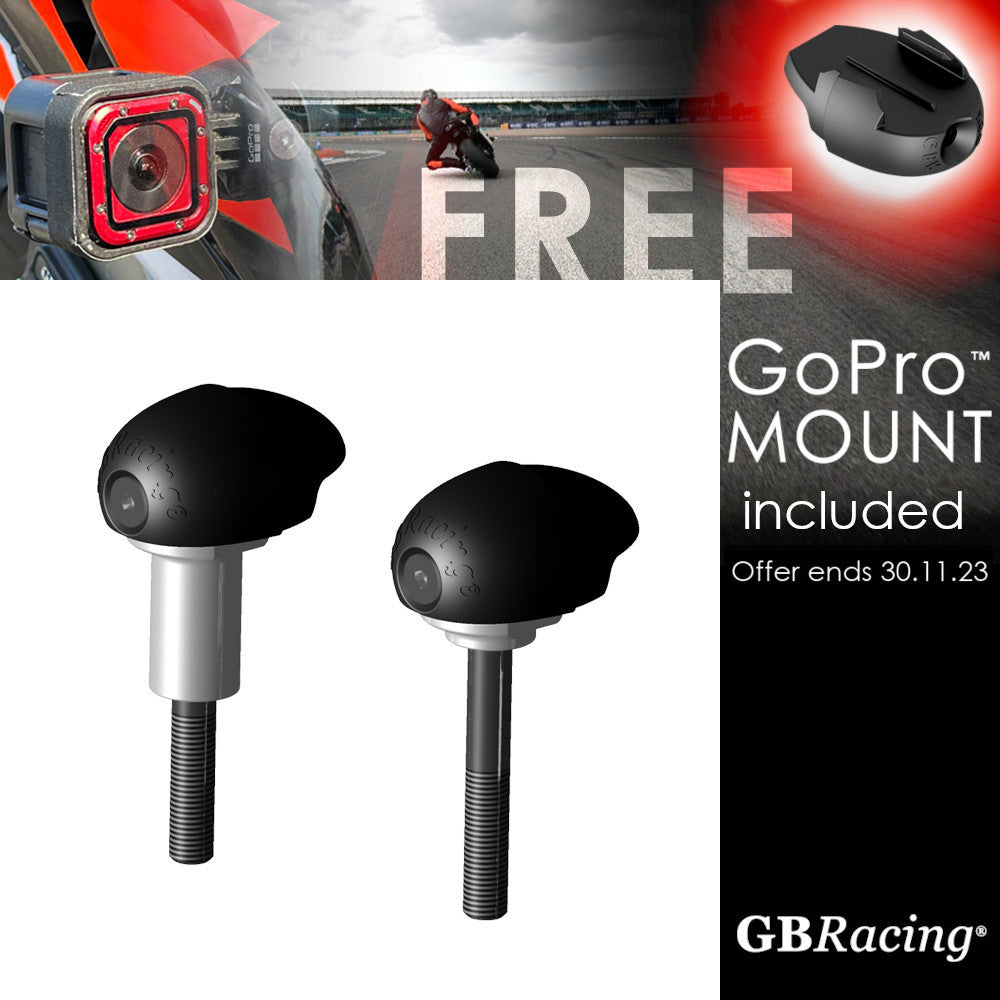 GBRacing Bullet Frame Sliders (Race) for Kawasaki ZX-10R with FREE GoPro™ Camera Mount