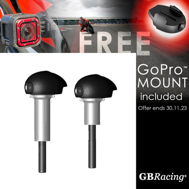 GBRacing Bullet Frame Sliders (Race) for Kawasaki ZX-6R with FREE GoPro™ Camera Mount