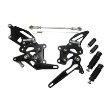 Load image into Gallery viewer, Accossato Adjustable Rearsets for Kawasaki Ninja 250R 2008 - 2012 black
