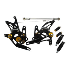 Load image into Gallery viewer, Accossato Adjustable Rearsets for Suzuki GSX-R1300 Hayabusa 2008 - 2016 gold