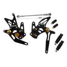 Load image into Gallery viewer, Accossato Adjustable Rearsets for Suzuki GSX-R1300 Hayabusa 1999 - 2007 gold
