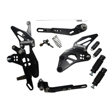 Accossato Adjustable Rearsets for Suzuki GSX-R1000 2009 - 2016 black