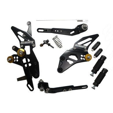 Accossato Adjustable Rearsets for Suzuki GSX-R1000 2009 - 2016 gold