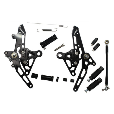 Accossato Adjustable Rearsets for Honda MSX125 GROM 2013 -2016 black