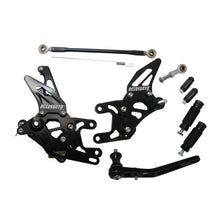 Load image into Gallery viewer, Accossato Adjustable Rearsets for Honda CBR1000RR 2008 - 2011 black