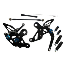 Load image into Gallery viewer, Accossato Adjustable Rearsets for Yamaha MT-09 XSR900 blue