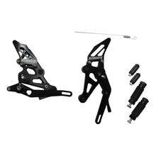 Load image into Gallery viewer, Accossato Adjustable Rearsets for Yamaha MT-07 2014 - 2016 black