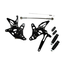 Load image into Gallery viewer, Accossato Adjustable Rearsets for Suzuki SV650 1999 - 2002 black