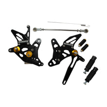 Load image into Gallery viewer, Accossato Adjustable Rearsets for Suzuki SV650 1999 - 2002 gold