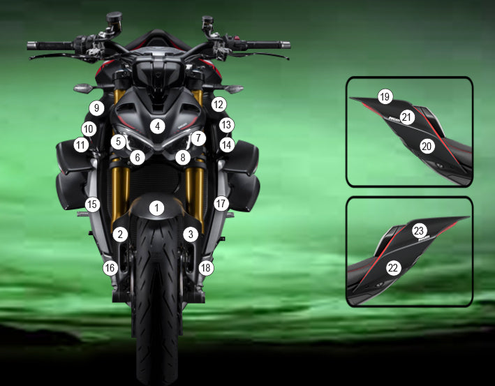 Eazi-Guard Paint Protection Film for Ducati Streetfighter V4 SP  matte