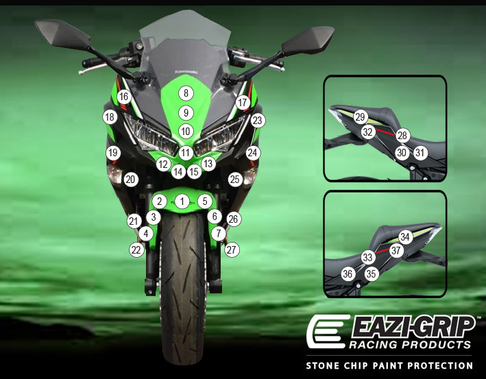 Eazi-Guard Paint Protection Film for Kawasaki Ninja 650  gloss