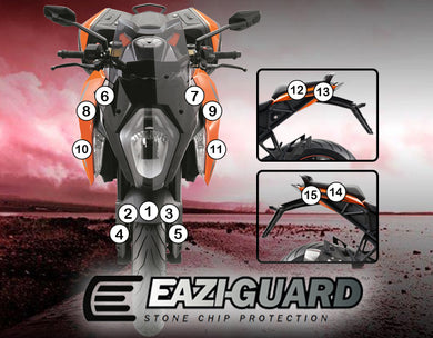 Eazi-Guard Paint Protection Film for KTM 1290 Super Duke GT 2016 - 2018