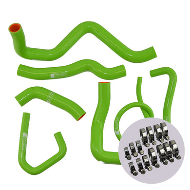 Eazi-Grip Silicone Hose and Clip Kit for Kawasaki ZX-6R 2009 - 2019  green