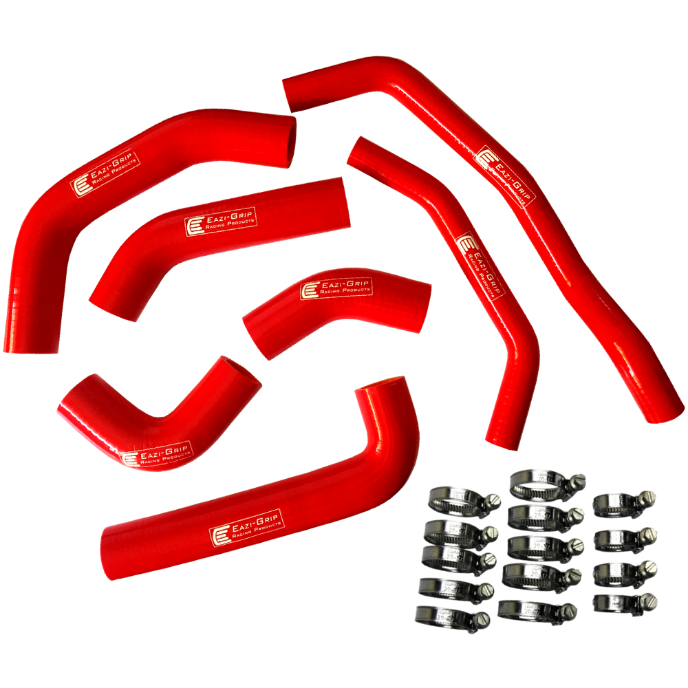 Eazi-Grip Silicone Hose and Clip Kit for Kawasaki ZX-10R  red