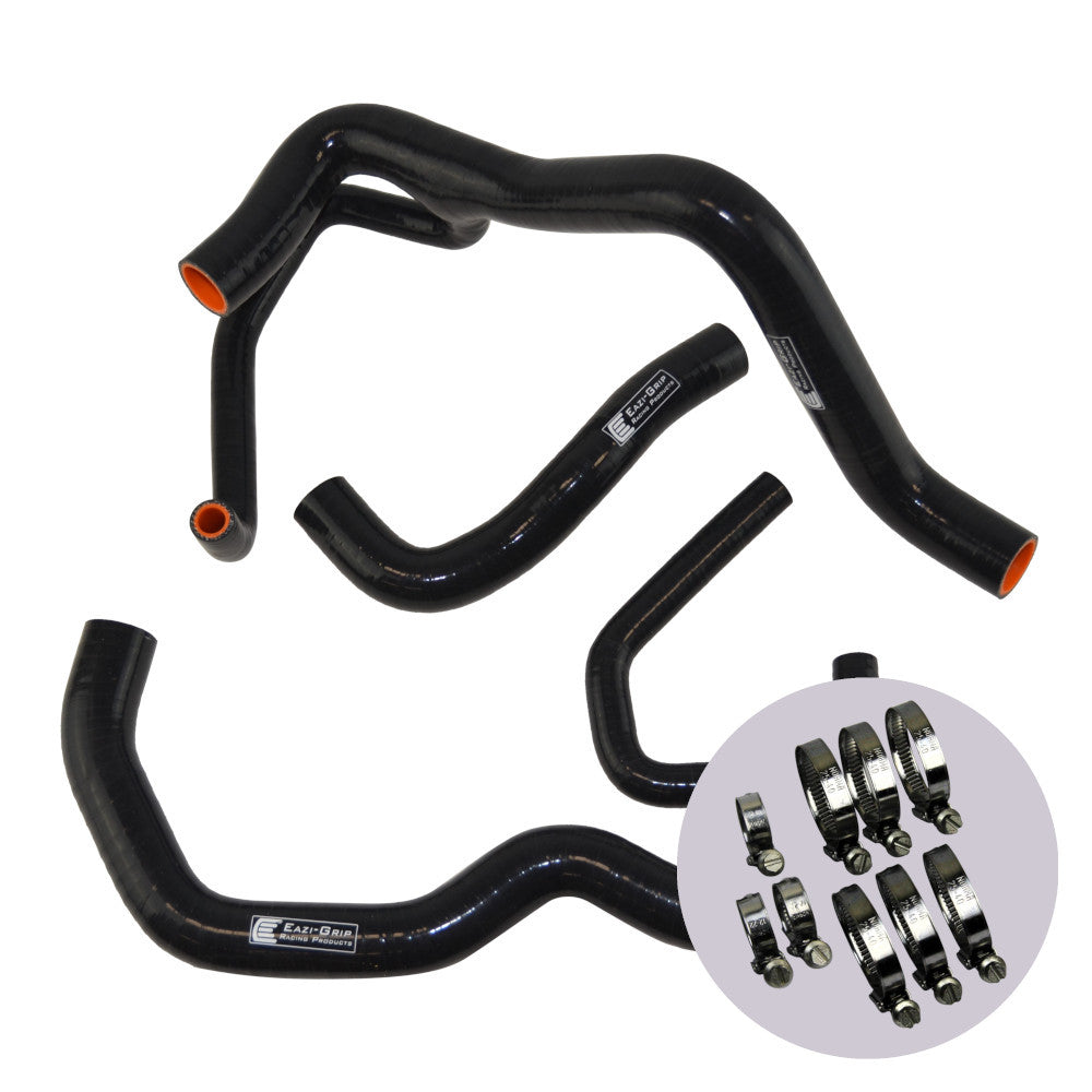 Eazi-Grip Silicone Hose and Clip Kit (Race) for Kawasaki ZX-6R 2009 - 2019  black