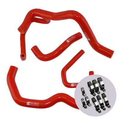Eazi-Grip Silicone Hose and Clip Kit (Race) for Kawasaki ZX-6R 2009 - 2019  red