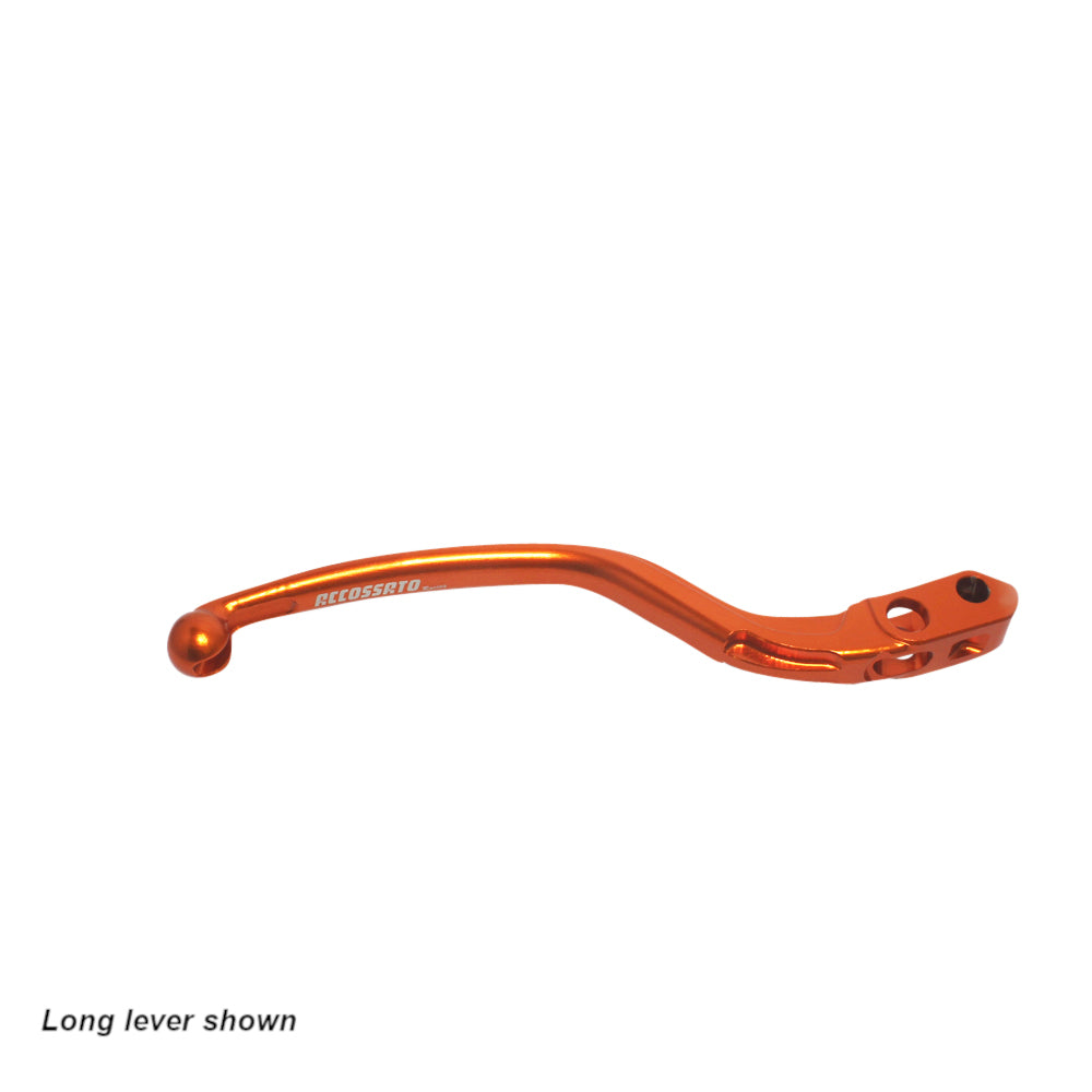 Accossato Fixed Brake Lever for Accossato and Brembo master cylinders  short orange 18mm