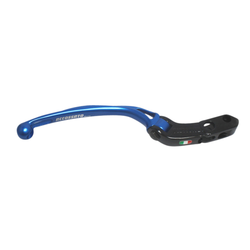 Accossato Folding Brake Lever for Accossato and Brembo master cylinders  long blue 19mm with eyelet