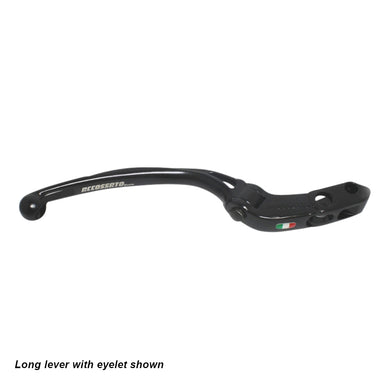 Accossato Folding Brake Lever for Accossato and Brembo master cylinders  long black 20mm no eyelet