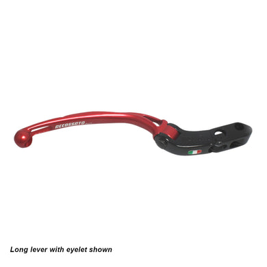 Accossato Folding Brake Lever for Accossato and Brembo master cylinders  long red 16mm no eyelet