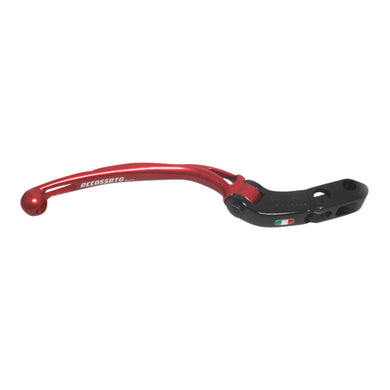 Accossato Folding Brake Lever for Accossato and Brembo master cylinders  long red PRS 17-18-19mm with eyelet