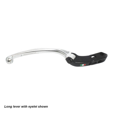 Accossato Folding Brake Lever for Accossato and Brembo master cylinders  long silver 21mm no eyelet