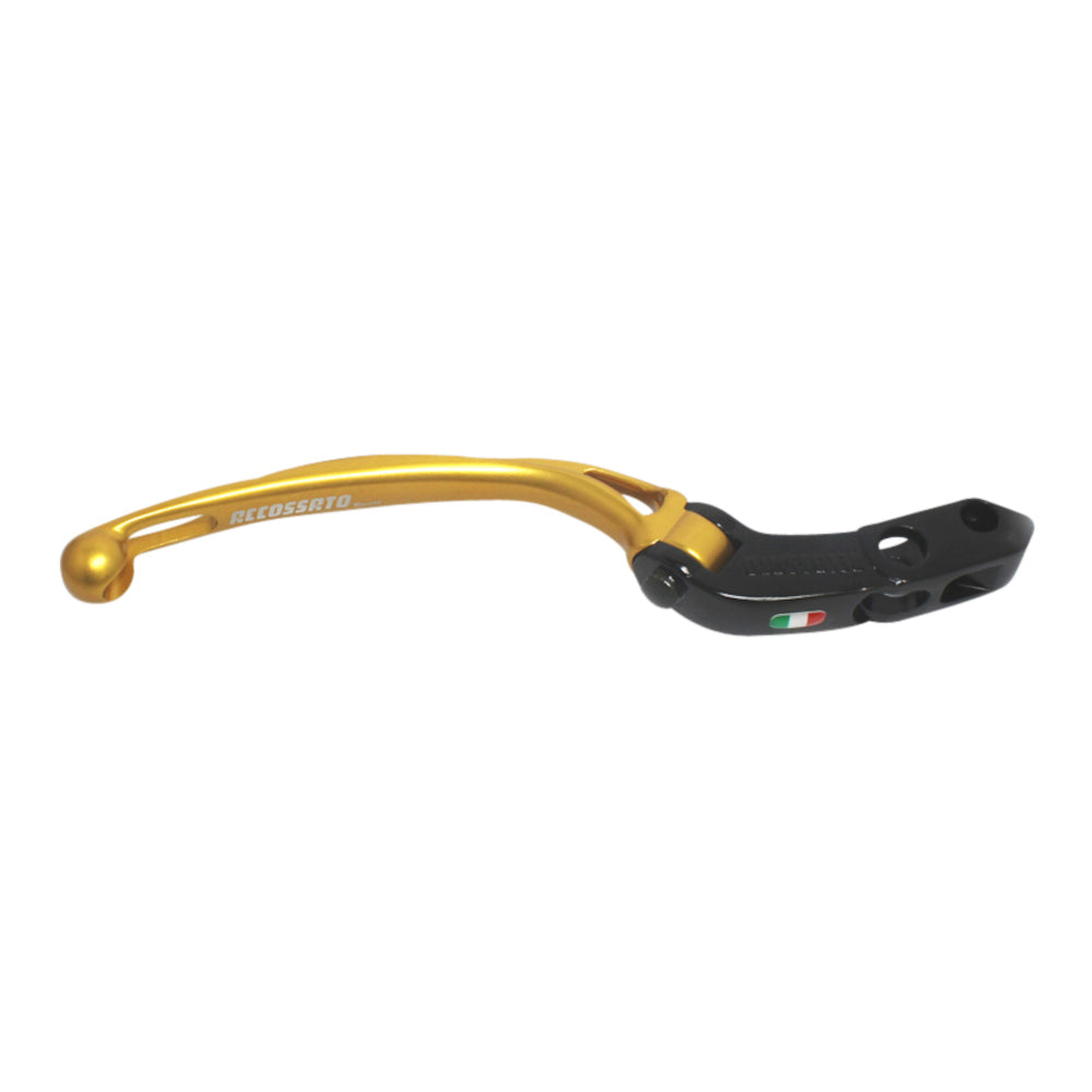 Accossato Folding Brake Lever for Accossato and Brembo master cylinders  long gold 16mm with eyelet