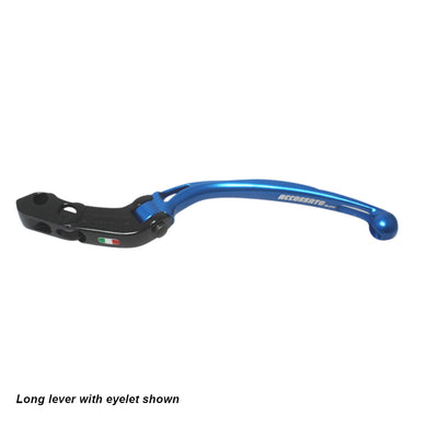 Accossato Folding Clutch Lever for Accossato and Brembo master cylinders  short blue PRS 15-16-17mm no eyelet