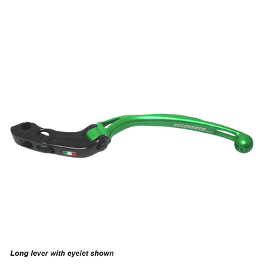 Accossato Folding Clutch Lever for Accossato and Brembo master cylinders  short green 16mm no eyelet