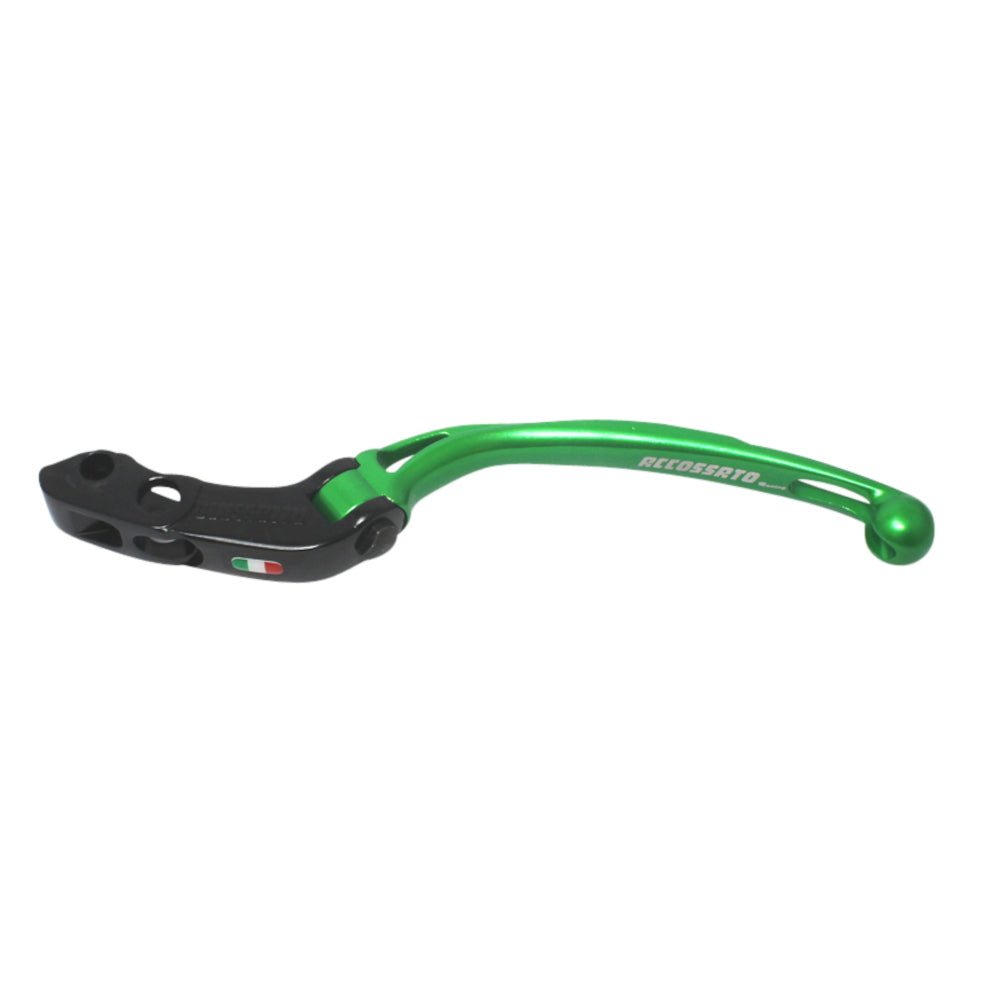 Accossato Folding Clutch Lever for Accossato and Brembo master cylinders  long green PRS 15-16-17mm with eyelet