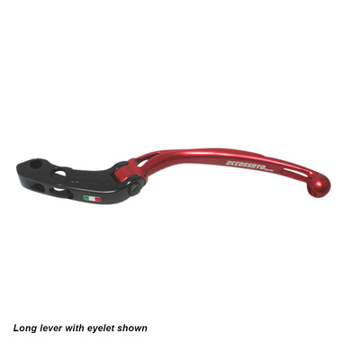 Accossato Folding Clutch Lever for Accossato and Brembo master cylinders  short red PRS 15-16-17mm no eyelet