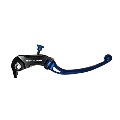 Accossato Folding Brake Lever for Ready to Brake master cylinders  long blue PRS 17-18-19mm with eyelet