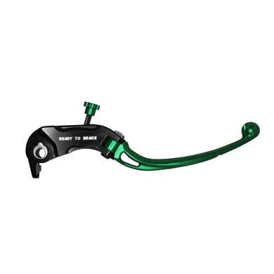 Accossato Folding Brake Lever for Ready to Brake master cylinders  long green PRS 17-18-19mm with eyelet