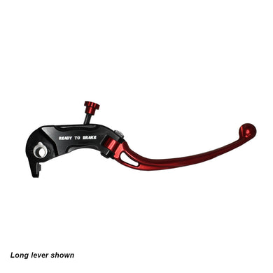 Accossato Folding Brake Lever for Ready to Brake master cylinders  short red PRS 17-18-19mm no eyelet