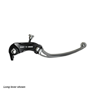 Accossato Folding Brake Lever for Ready to Brake master cylinders  short silver PRS 17-18-19mm no eyelet