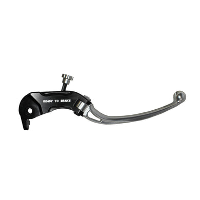 Accossato Folding Brake Lever for Ready to Brake master cylinders  long silver 18mm with eyelet