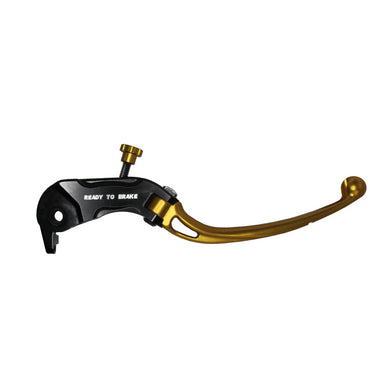 Accossato Folding Brake Lever for Ready to Brake master cylinders  long gold 20mm with eyelet