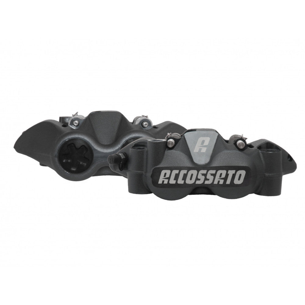 Accossato Radial Brake Caliper Forged Monoblock 108 mm grey anodised sintered pads  left and right