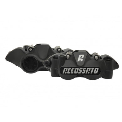 Accossato Radial Brake Caliper Forged Monoblock 108 mm black anodised organic pads  left and right