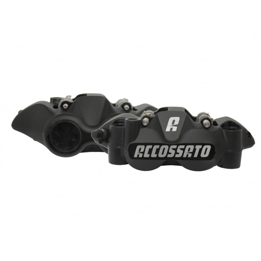 Accossato Radial Brake Caliper Forged Monoblock 108 mm black anodised sintered pads  left and right
