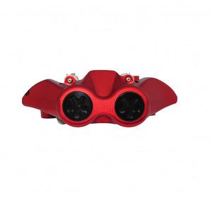 Accossato Radial Brake Caliper Forged Monoblock 108 mm red anodised organic pads  left only