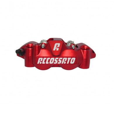 Accossato Radial Brake Caliper Forged Monoblock 108 mm red anodised sintered pads  left only