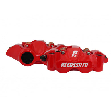 Accossato Radial Brake Caliper Forged Monoblock 108 mm red painted organic pads  left and right