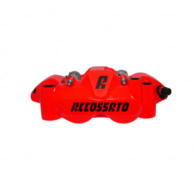 Accossato Radial Brake Caliper Forged Monoblock 108 mm red fluoro painted sintered pads  right only