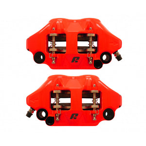 Accossato Radial Brake Caliper Forged Monoblock 108 mm red fluoro painted sintered pads  left and right