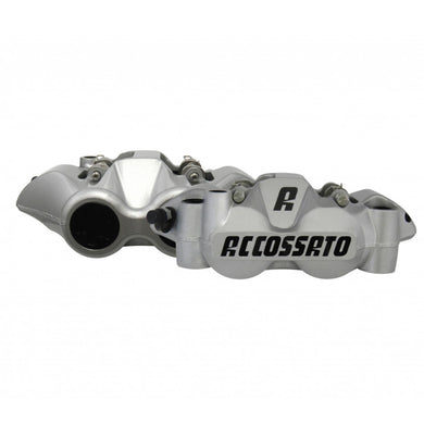 Accossato Radial Brake Caliper Forged Monoblock 108 mm silver painted sintered pads  left and right