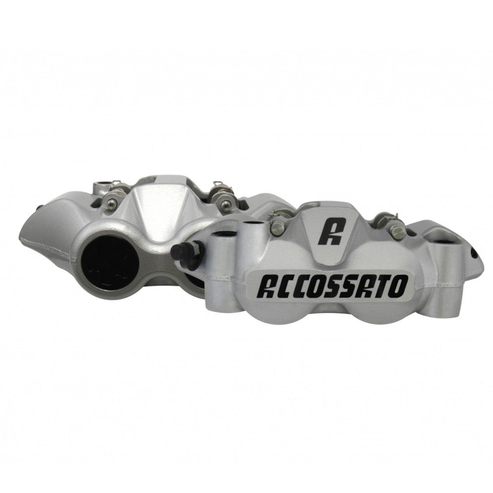 Accossato Radial Brake Caliper Forged Monoblock 108 mm silver painted sintered pads  left and right
