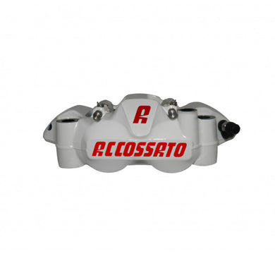 Accossato Radial Brake Caliper Forged Monoblock 108 mm white painted sintered pads  right only